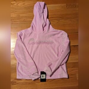 Converse Plush pink Hoodie Sweatshirt, XL